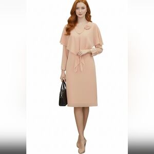 Vintage Blush Capelet Dress Size 8 NWT